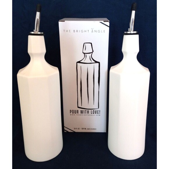 The Bright Angle Elixir Olive Oil Bottle - White